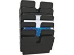 Durable Prospektspender Flexiplus, 6 Spender, A4, quer, schwarz