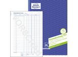 Avery® Zweckform Kassenabrechnung 1227, Format A4, Mehrwertsteuer-Spalte, mit Ausfüllhilfe & Durchschlägen, Blauer Engel, weiß-gelb, 2 x 50 Blatt