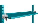 Manuflex Neigbare Ablagekonsole, für Reihe Universal oder Profi, Nutztiefe 195 mm, für Tischbreite 1500 mm, wasserblau