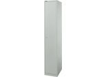 Schäfer Shop Select Garderobenschrank, 1 Abteil B 350 mm, 2 Fächer, Hutboden & Kleiderstange, abschließbar, lichtgrau/lichtgrau