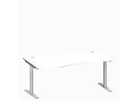 Schäfer Shop Genius Freiformschreibtisch MODENA FLEX, Ansatz links, Breite 1800 mm, weiß