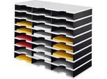 styro® Sortierstation styrodoc Standard SET, DIN C4, 8 Etagen/3-reihig/24 Fächer, grau/schwarz