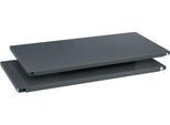 Schäfer Shop Select Fachboden MS, 2 Stück, B 1200 x T 360 x H 25 mm, Stahl, RAL 7012 Basaltgrau