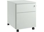 Schäfer Shop Pure Rollcontainer 36, Stahl/Holz, 1 Schub, lichtgrau/lichtgrau