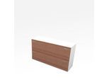 HR-Schrank X-TIME-WORK, 2 Auszüge, 860 x 430 x 860 mm, Nuss Canaletto-Dekor/weiß