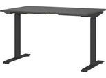 Schreibtisch Porto, elektrisch höhenverstellbar, T-Fuß, B 1200 x T 800 x H 720-1200 mm, graphit/schwarz + Memory-USB-Panel