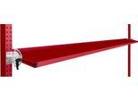 Manuflex Neigbare Ablagekonsole, für Reihe Universal oder Profi, Nutztiefe 345 mm, für Tischbreite 2000 mm, rubinrot