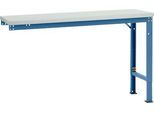 Manuflex Ansatztisch UNIVERSAL Spezial, 1500 x 800 mm, Kunststoff lichtgrau, brillantblau