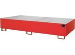 Regalwanne Typ RW/GR 2700-3, mit Gitterrost, rot RAL3000
