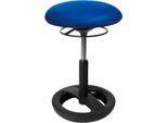 Fitness-Hocker SITNESS BOB, ergonomisches Sitzen, Sitzhöhe 440 bis 570 mm, blau, Gestell schwarz pulverbeschichtet