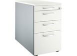Schäfer Shop Genius Standcontainer 1336, mit Griff rund, B 435 x H 717 mm, weißalu/weißalu/weiß