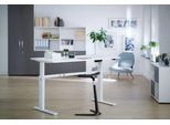 Schäfer Shop Select Schreibtisch, elektrisch höhenverstellbar, Rechteck, C-Fuß, B 1600 x T 800 x H 725-1185 mm, weiß