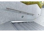 Fahrradrampe für Treppen, L 1190-3450 x B 125 mm, bis 30 kg, 3-tlg. Grundelement, Befestigungslaschen, Blech verzinkt