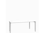 Schäfer Shop Genius Schreibtisch MODENA FLEX, 4-Fuß-Rechteckrohr, einseitig, B 1800 mm, weiß