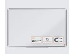 nobo Whiteboard Premium Plus, Stahl nanobeschichtet, magnethaftend, B 1200 x H 900 mm, inkl. abnehmbarer Stiftablage und 1 Boardmarker