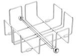 Serviettenhalter WIRE, für ca. 50 Servietten im Format 330 x 330 mm, L 190 x B 190 x H 65 mm, Edelstahl verchromt