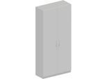 Schäfer Shop Genius Garderobenschrank TETRIS SOLID, 6 OH, 1 Fachboden, Kleiderstange, abschließbar, B 1000 x T 412 x H 2239 mm, weißlu/lichtgrau