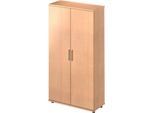 Schäfer Shop Genius Flügeltürenschrank TETRIS WOOD, 5 OH, Höhe inkl. Gleiter, B 1000 mm, Buche-Dekor