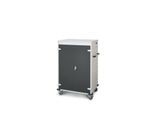 Laptopwagen mit Ladefunktion, 2-Punkt-Verriegelung, Feststellbremse, 20 Fächer, B 920 x T 500 x H 1250, anthrazit