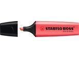 Textmarker STABILO® BOSS Original, Keilspitze, lichtbeständig, schnell trocknend, rot, 10 Stück