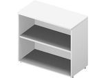 Regal ARLON OFFICE, 2 Ordnerhöhen, B 900 x T 450 x H 816 mm, weiß/weiß