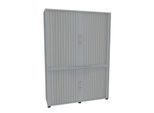Querrollladenschrank, zweiteilig, B 1350 mm, 5 OH, lichtgrau