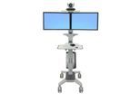 Computerwagen Ergotron Neo-Flex Dual WideView 24-194-055, für 2 Bildschirme, bis 45,4", bis 20,9 kg, höhenverstellbar, VESA, grau