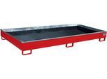 Bauer Regalwanne RW 2700-1 PE, mit PE-Einsatz, L 2665 x B 1315 x H 210 mm, feuerrot RAL 3000