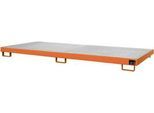 Regalwanne Typ RW/GR 3300-1, mit Gitterrost, orange RAL2000