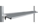 Manuflex Neigbare Ablagekonsole, für Reihe Universal oder Profi, Nutztiefe 345 mm, für Tischbreite 1750 mm, alusilber