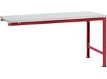 Manuflex Ansatztisch UNIVERSAL Spezial, Tischplatte Kunststoff, 1750x1000, rubinrot