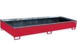 Bauer Regalwanne RW 3300-3 PE, mit PE-Einsatz, B 3262 x T 1312 x H 383 mm, bis 1000 l, Stahl lackiert, feuerrot