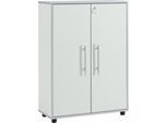 Schäfer Shop Select Aktenschrank Moxxo IQ, Holz, 2 Böden, 3 OH, B 801 x T 362 x H 1115 mm, abschließbar, lichtgrau
