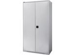 Schäfer Shop Genius Schwerlastschrank FS, Stahlblech, B 1055 x T 520 x H 1950 mm, 5 OH, weißalu, bis 1000 kg