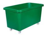 Rechteckbehälter, Kunststoff, fahrbar, 450 l, grün