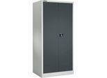 Schäfer Shop Select Materialschrank MSI 2609, Belastb. 50 kg je Boden, H 1935 mm, lichtgrau/anthrazitgrau