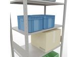 Schulte Lagertechnik Fachbodenregal MULTIplus150, Steck-Grundregal, B 1000 x T 600 x H 3000 mm, 7 Ebenen, bis 1500 kg, lichtgrau