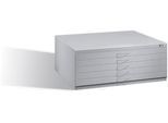 Planschrank aus Stahl, für Formate bis DIN A1, 5 Schubladen