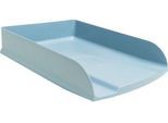 Exacompta Briefablage Combo Styli Autentik, A4+, aus recyceltem Kunststoff, stapelbar, Etikettenhalter, 6er-Set, blaugrau
