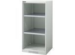 Schäfer Shop Genius Regalschrank FS, OH, 2 höhenverstellbare Fachböden, bis 250 kg, B 545 x T 620 x H 1105 mm, Stahl, lichtgrau RAL 7035