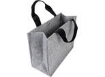 Laptoptasche Sigel Desk Sharing Bag Basic M, für Laptops bis 15,4″, 2 große Fächer/2 Seitenfächer, Tragegriffe, Schultergurt, Kunstfilz, hellgrau