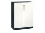 Flügeltürenschrank ASISTO C 3000, 3 Ordnerhöhen, B 1000 mm, anthrazit/weiß