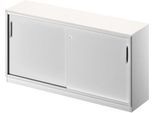 Schäfer Shop Genius Schiebetürenschrank TETRIS SOLID, 2 OH, B 1600 mm, inkl. 19 mm Abdeckplatte, weiß/weißalu