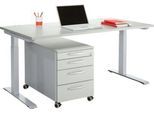 Schäfer Shop Genius Büromöbelset 2-tlg. MODENA FLEX, höhenverstellbar, Breite 1600 mm