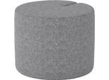 Nowy Styl Sitzpouf Tri.Ply S, modular, Blazer-Stoff, ø 55 cm, grau