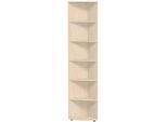 Eckabschlussregal PALENQUE, 6 OH, B 400 x T 400 x H 2160 mm, Ahorn