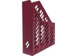Stehsammler KARMA, DIN A4/C4, 100% Recyclingmaterial, B 76 x T 246 x H 315 mm, H vorne: 148 mm, öko-rot