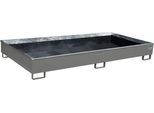 Bauer Regalwanne RW 2700-2 PE, mit PE-Einsatz, L 2665 x B 1315 x H 305 mm, mausgrau RAL 7005