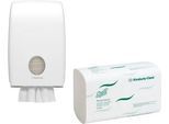 Sparset Scott Performance Interfold Falthandtücher, 30 x 212 St. + Gratis Spender