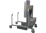 Mülltonnen-Kippstation MKS, für 120 & 240 l Tonnen, Ausschütthöhe 1480 mm, Kippwinkel 135°, bis 110 kg, Rollen, 230 V, RAL 7005